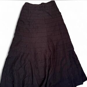 Soft Surroundings Black Linen A-Line Skirt